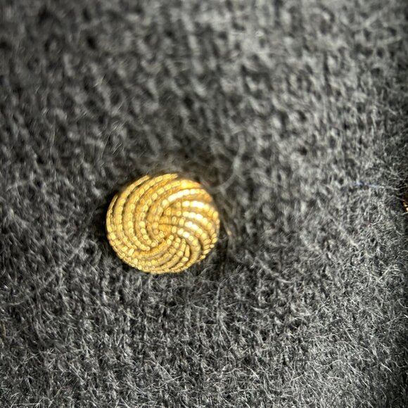 IB Diffusion Black Wool Mohair Blend Sweater Coat Double Breasted Size Small - Picture 8 of 10